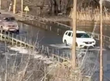 Затоплена дамба на Харківщині